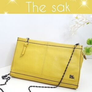 Y2K The Sak🔥Mustard Yellow Demi Clutch Crossbody Shoulder Bag| Chain Strap